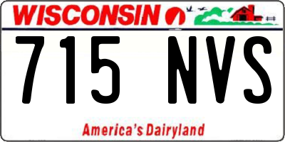 WI license plate 715NVS