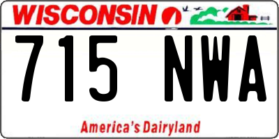 WI license plate 715NWA