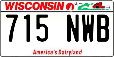 WI license plate 715NWB
