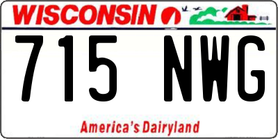 WI license plate 715NWG