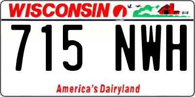 WI license plate 715NWH