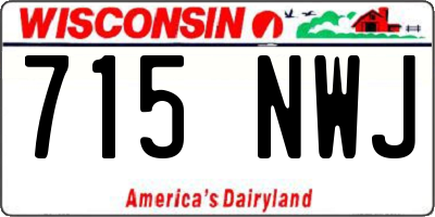 WI license plate 715NWJ