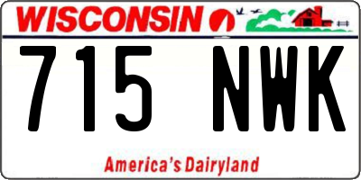 WI license plate 715NWK