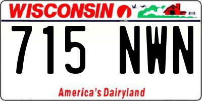 WI license plate 715NWN