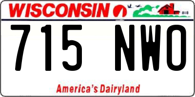WI license plate 715NWO