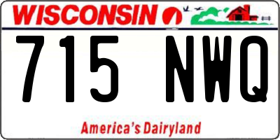WI license plate 715NWQ