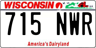 WI license plate 715NWR