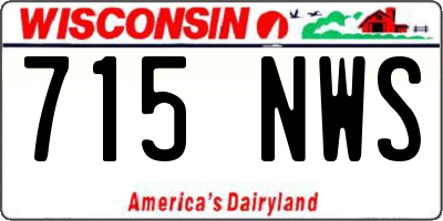 WI license plate 715NWS
