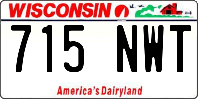 WI license plate 715NWT