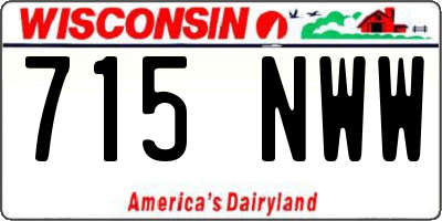 WI license plate 715NWW