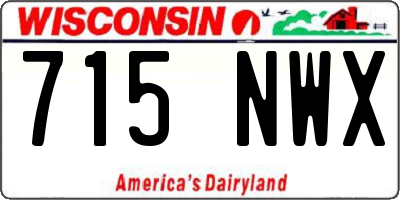 WI license plate 715NWX