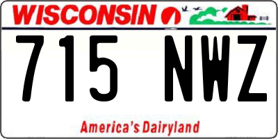 WI license plate 715NWZ