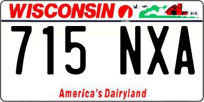 WI license plate 715NXA