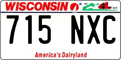 WI license plate 715NXC