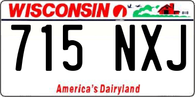WI license plate 715NXJ