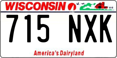 WI license plate 715NXK