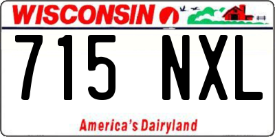 WI license plate 715NXL