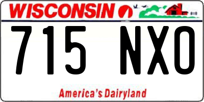 WI license plate 715NXO