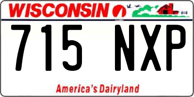 WI license plate 715NXP