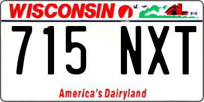 WI license plate 715NXT