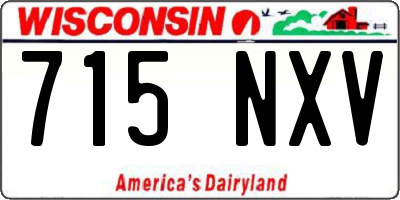 WI license plate 715NXV
