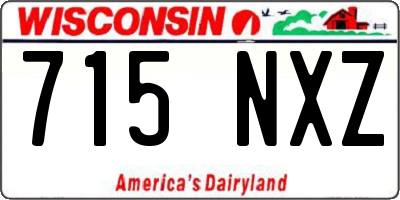WI license plate 715NXZ