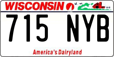 WI license plate 715NYB
