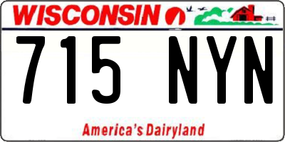 WI license plate 715NYN