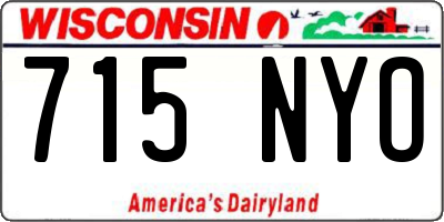 WI license plate 715NYO