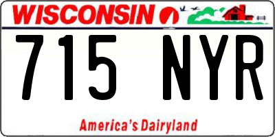 WI license plate 715NYR