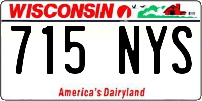 WI license plate 715NYS