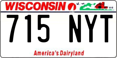 WI license plate 715NYT