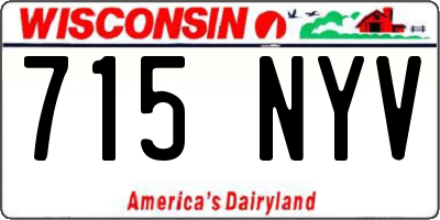 WI license plate 715NYV