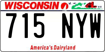 WI license plate 715NYW