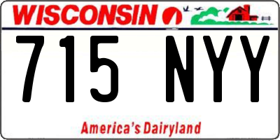 WI license plate 715NYY