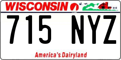 WI license plate 715NYZ