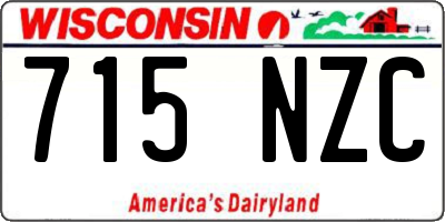 WI license plate 715NZC