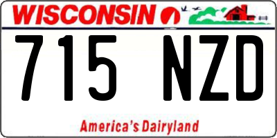 WI license plate 715NZD