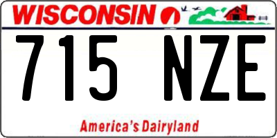WI license plate 715NZE