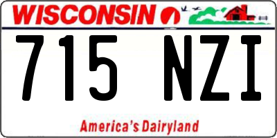 WI license plate 715NZI
