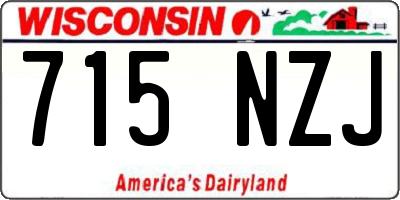 WI license plate 715NZJ