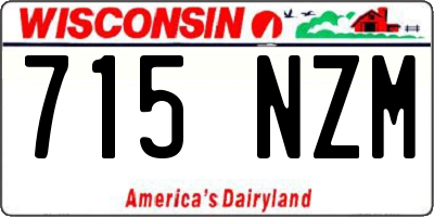 WI license plate 715NZM