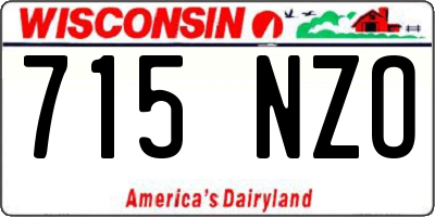 WI license plate 715NZO