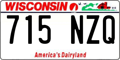 WI license plate 715NZQ