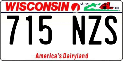 WI license plate 715NZS