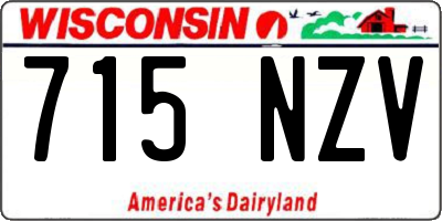 WI license plate 715NZV