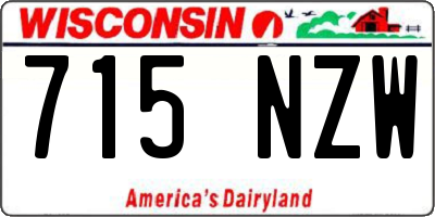 WI license plate 715NZW