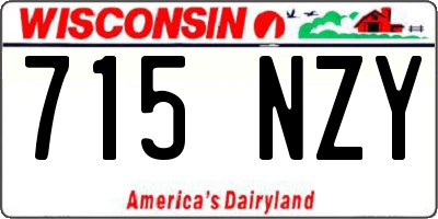 WI license plate 715NZY