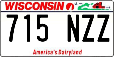 WI license plate 715NZZ