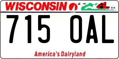 WI license plate 715OAL